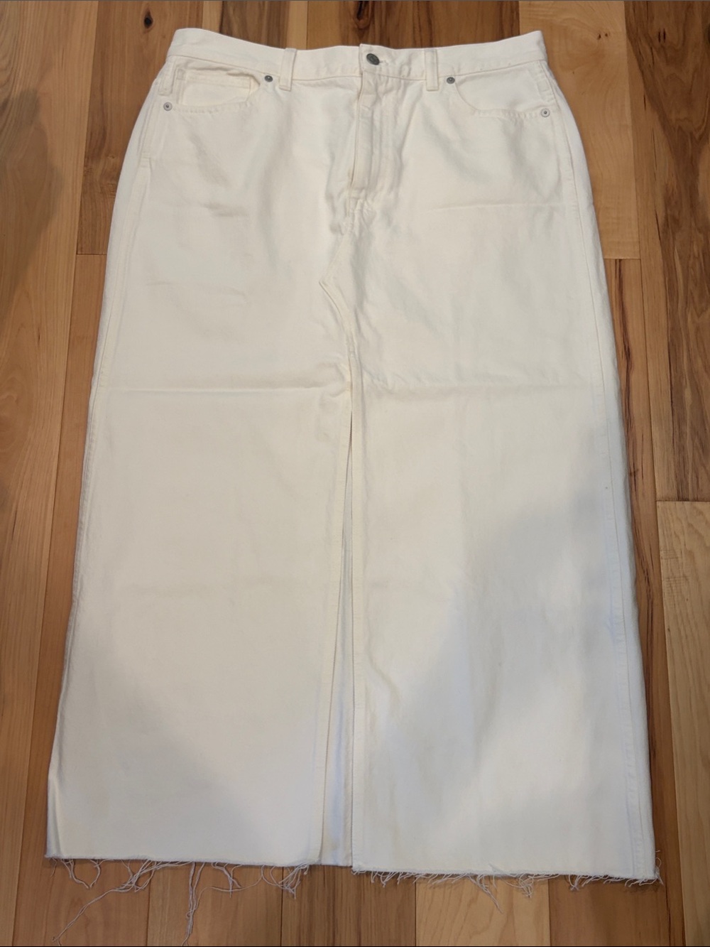 Madewell White Denim Maxi Skirt - Picture 6 of 8